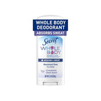 Secret Whole Body Sensitive Deodorant, aluminum-free, absorbs sweat, clean scent