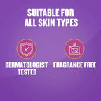 Dermatologist-tested, fragrance-free skincare suitable for all skin types