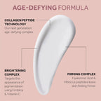 Age-defying skincare formula with collagen peptide, brightening & firming complexes for radiant, firmer skin