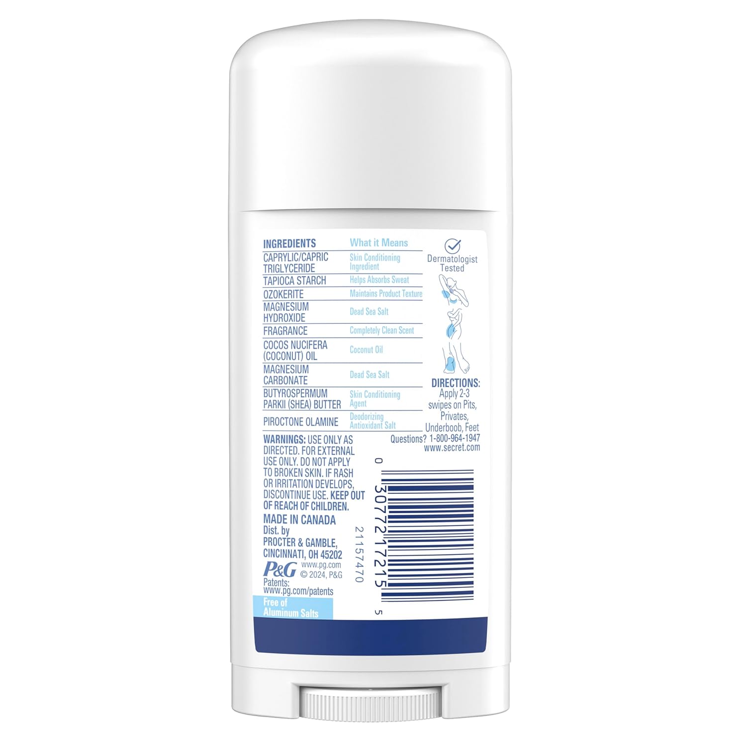 Secret Whole Body Deodorant Stick