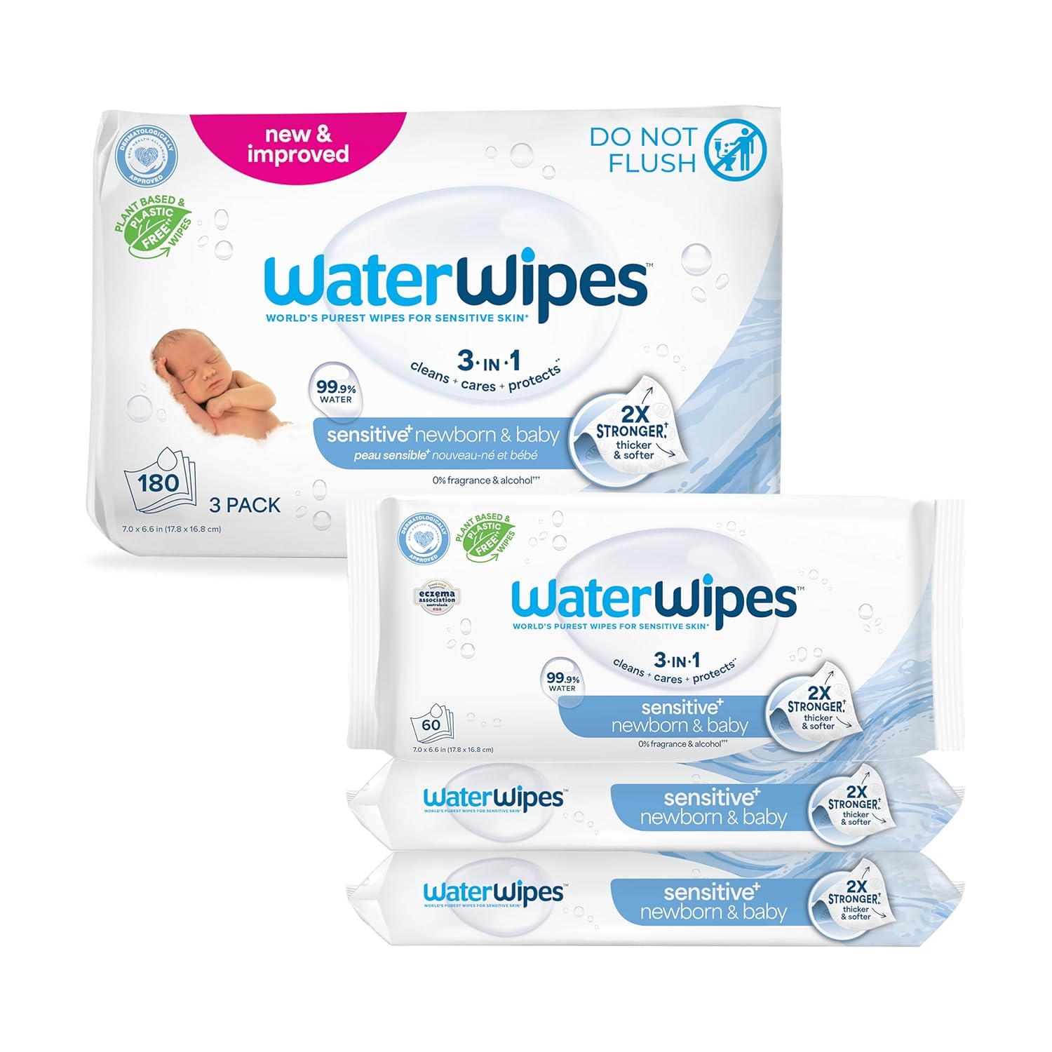 WaterWipes Original 99.9% Water Based Baby Wipes