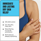 15% AHA lotion for dry, flaky skin relief — resurfacing, no-scrub exfoliation with rich, hydrating texture