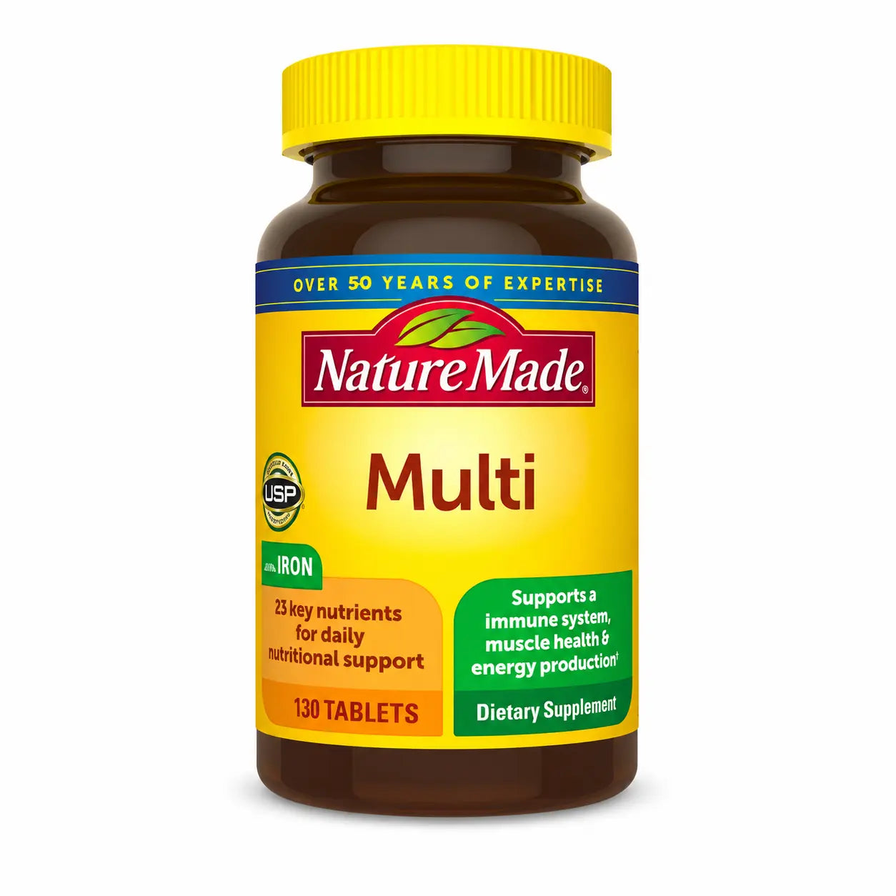 Nature Made Multivitamin with Iron Tablets 130Ct